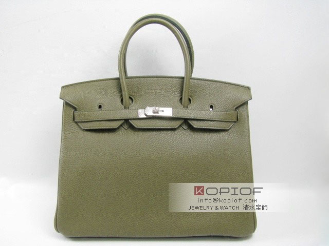 エルメス バーキン35 トリヨンクレマンス オリーブグーン(シルバー金具) her457